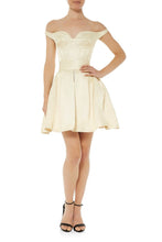 Load image into Gallery viewer, MONTANA CREAM SILK BUSTIER DRESS