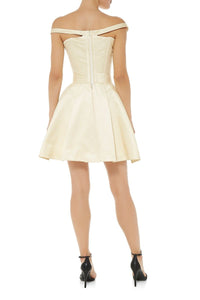 MONTANA CREAM SILK BUSTIER DRESS