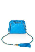 Carregar imagem no visualizador da galeria, CHANEL BLUE LAMBSKIN KISS LOCK BELT BAG