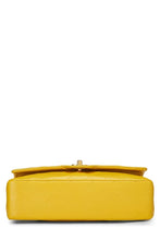 Load image into Gallery viewer, CHANEL YELLOW QUILTED LAMBSKIN CLASSIC DOUBLE FLAP MEDIUM