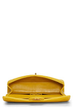 Load image into Gallery viewer, CHANEL YELLOW QUILTED LAMBSKIN CLASSIC DOUBLE FLAP MEDIUM
