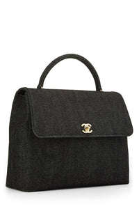CHANEL BLACK DENIM KELLY