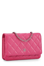 Load image into Gallery viewer, CHANEL PINK QUILTED LAMBSKIN WALLET ON CHAIN (WOC)