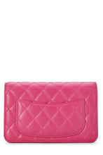 Load image into Gallery viewer, CHANEL PINK QUILTED LAMBSKIN WALLET ON CHAIN (WOC)