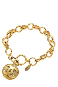 CHANEL GOLD 'CC' COIN BRACELET