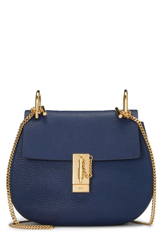 CHLOÉ CAPTIVE BLUE LEATHER DREW MEDIUM
