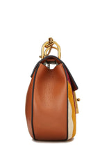 Load image into Gallery viewer, CHLOÉ BROWN LEATHER &amp; MULTICOLOR SUEDE DREW MEDIUM
