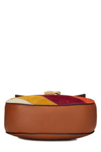 Load image into Gallery viewer, CHLOÉ BROWN LEATHER &amp; MULTICOLOR SUEDE DREW MEDIUM