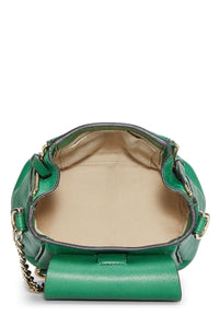 CHLOÉ GREEN LEATHER & SUEDE FAYE BACKPACK MINI