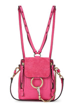 Load image into Gallery viewer, CHLOÉ PINK LEATHER &amp; SUEDE FAYE BACKPACK MINI