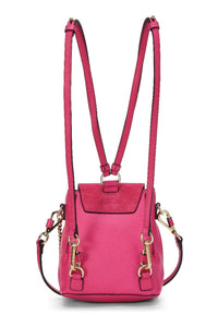 CHLOÉ PINK LEATHER & SUEDE FAYE BACKPACK MINI
