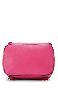 CHLOÉ PINK LEATHER & SUEDE FAYE BACKPACK MINI