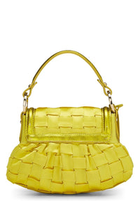 FENDI YELLOW WOVEN SATIN CHEF MINI