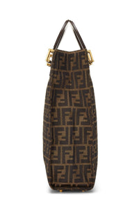 FENDI BROWN ZUCCA CANVAS TOTE