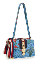 Carregar imagem no visualizador da galeria, GUCCI BLUE LEATHER GG FLORAL SYLVIE