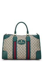 Load image into Gallery viewer, GUCCI GREEN GG SUPREME CANVAS SOFT WEB DUFFLE