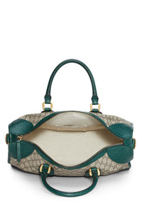 GUCCI GREEN GG SUPREME CANVAS SOFT WEB DUFFLE