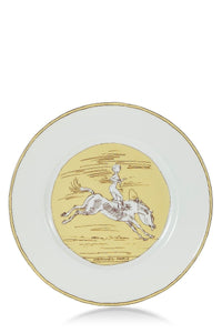 HERMÈS YELLOW PREMIER MATIN DE L'AN 6-PC SAUCER SET