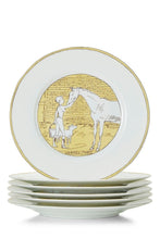 Load image into Gallery viewer, HERMÈS YELLOW PREMIER MATIN DE L&#39;AN 6-PC SAUCER SET