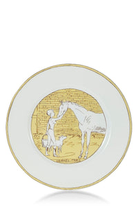 HERMÈS YELLOW PREMIER MATIN DE L'AN 6-PC SAUCER SET