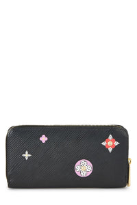 LOUIS VUITTON BLACK EPI MONOGRAM FLORAL ZIPPY CONTINENTAL WALLET