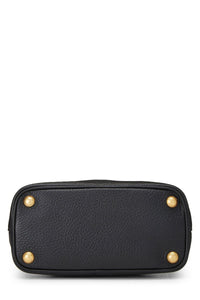 PRADA BLACK VITELLO DAINO HANDBAG MINI