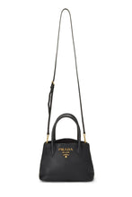 Load image into Gallery viewer, PRADA BLACK VITELLO DAINO HANDBAG MINI